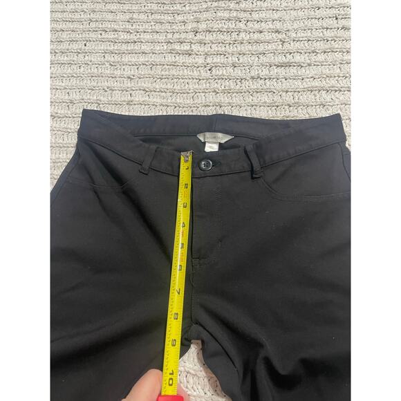 Garnet Hill Dress Pants Stretch Comfort Trousers Size 4 Black 32318 Straight Leg - Picture 3 of 11